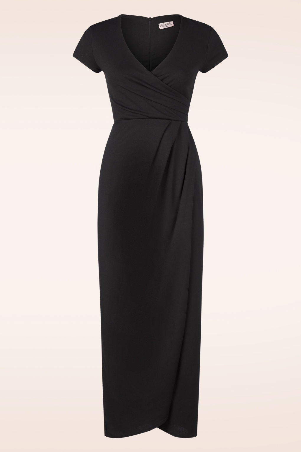 277582-Vintage-Chic-54265-Dress-Black-Bodycon-Wrap-250724-001W-full