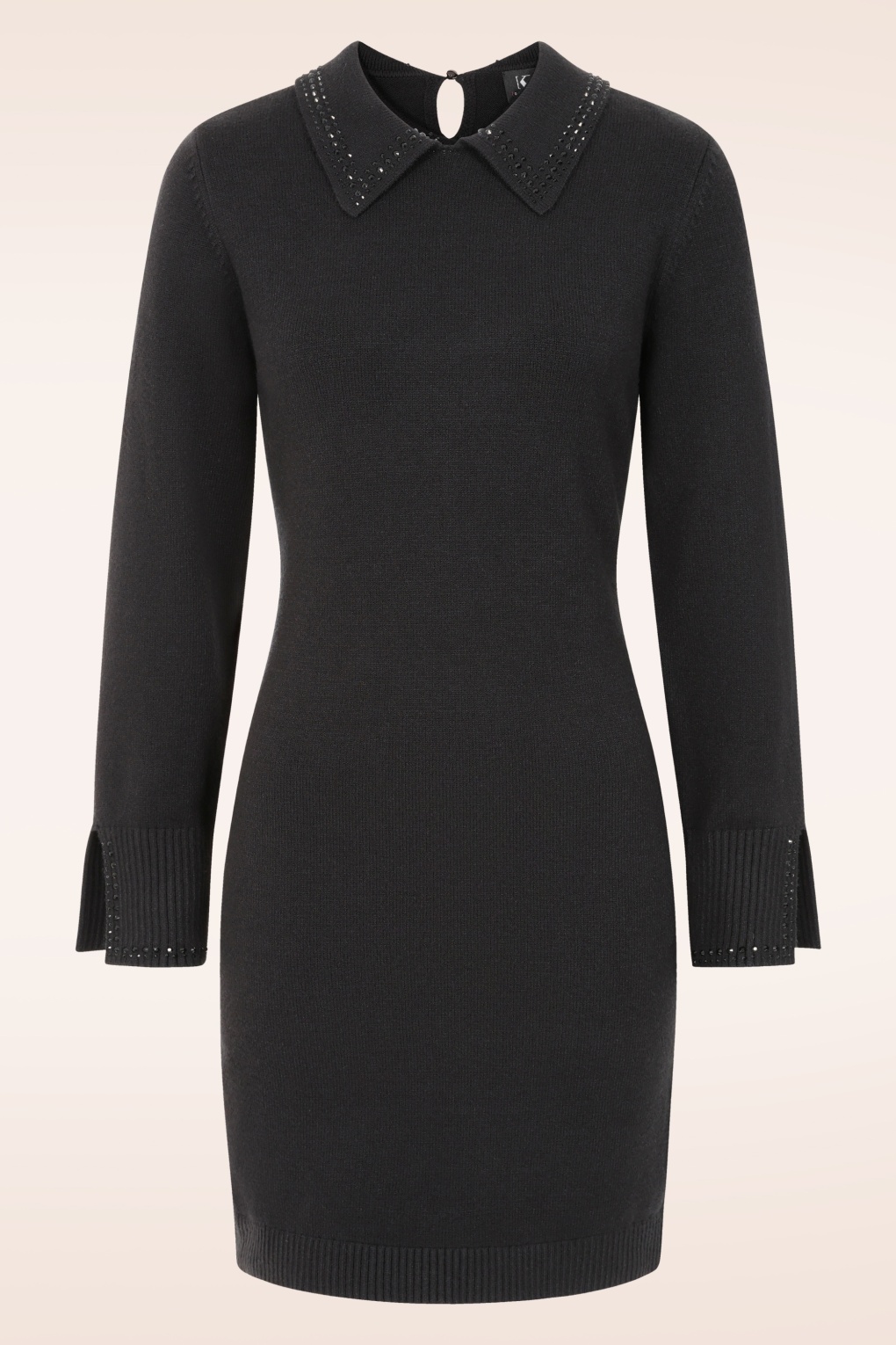 283725-K-Design-53667-Dress-Pencil-Glitter-Collar-Black-251120-001W-full