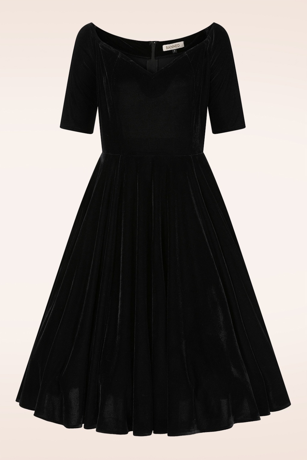281344-Banned-53963-Dress-Black-Velvet-Swing-241030-001W-full