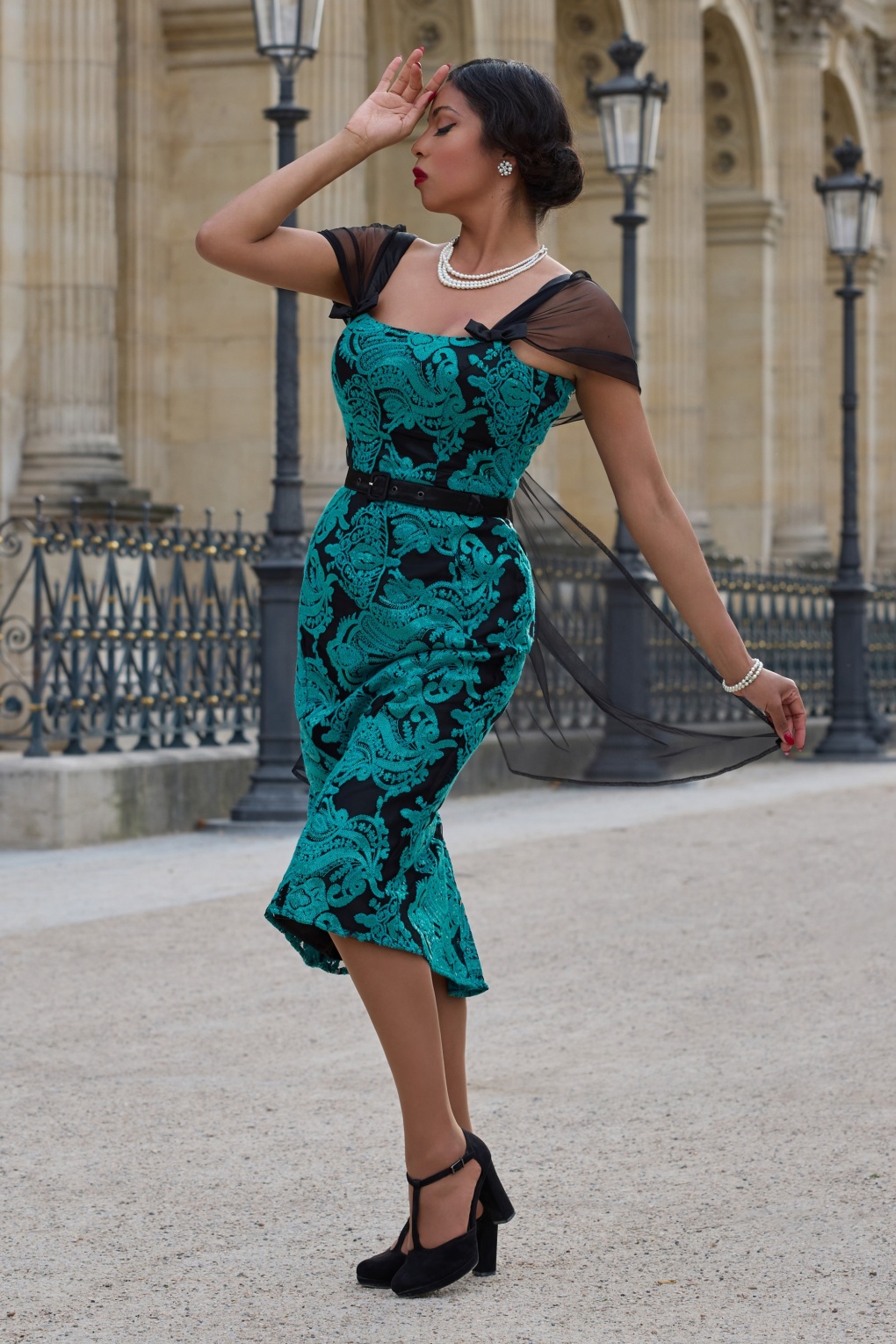 284101-MissCandyfloss-54722-Dress-Pencil-Black-Petrol-Lace-250604-002W-full