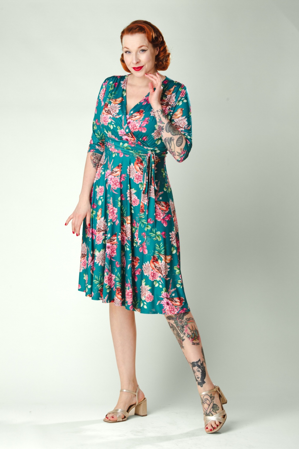284292-Vintage-Chic-55836-Dress-Aria-Floral-Teal-Green-260115-001W-full