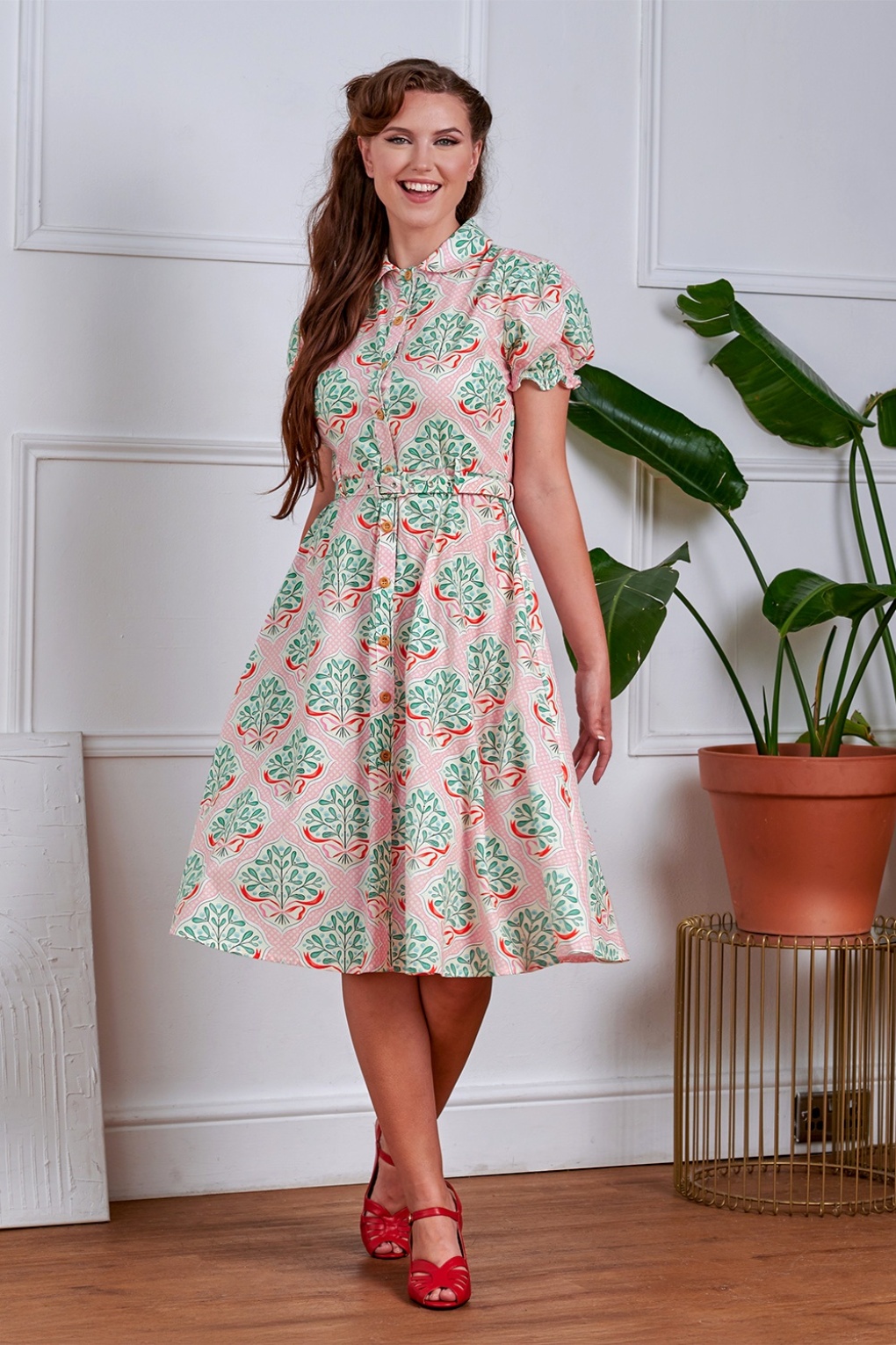 285369-Banned-55557-Dress-Swing-Folk-Pink-250627-001W-full