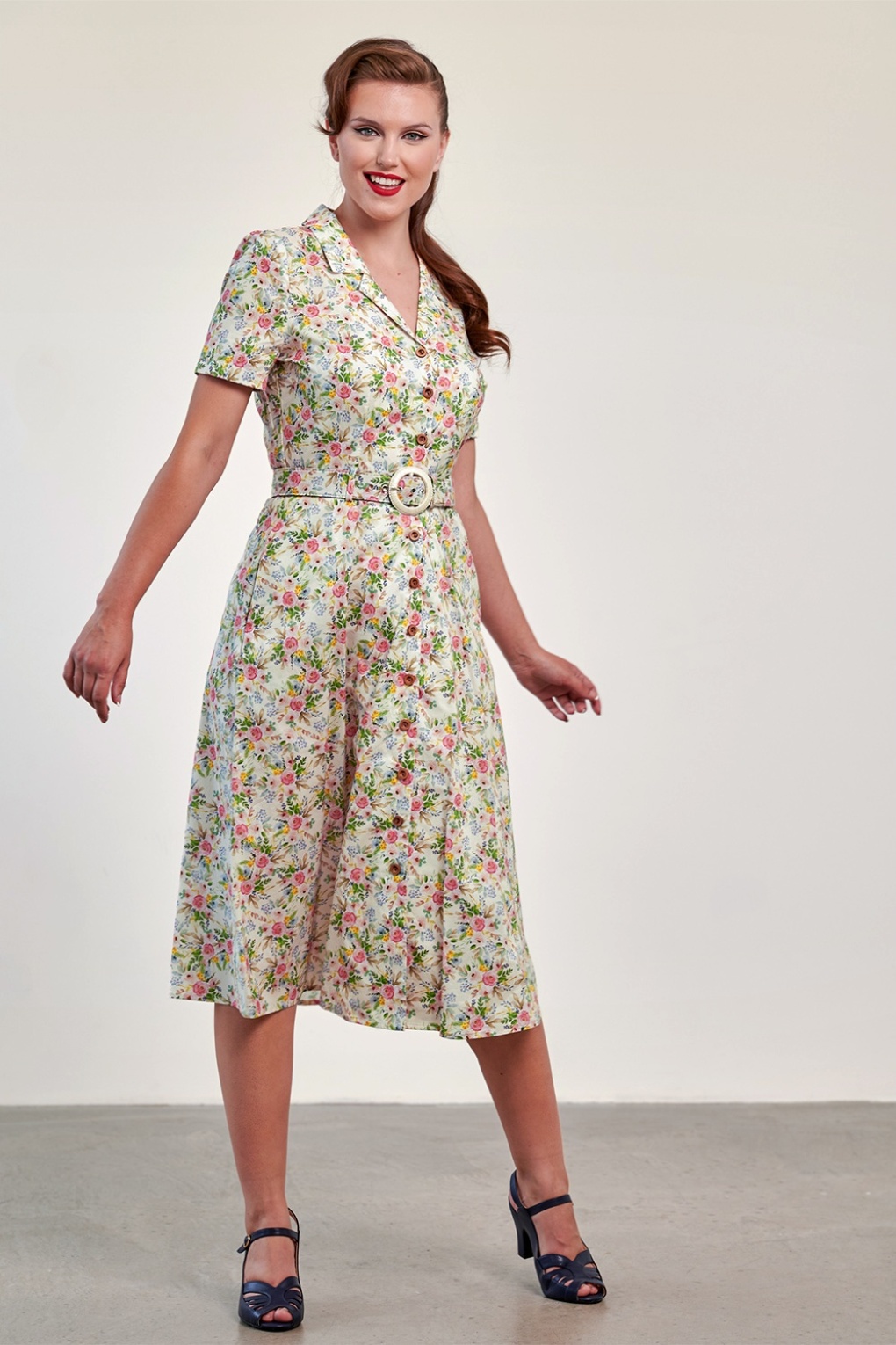 285371-Banned-55559-Dress-Swing-Floral-Cream-250625-001W-full