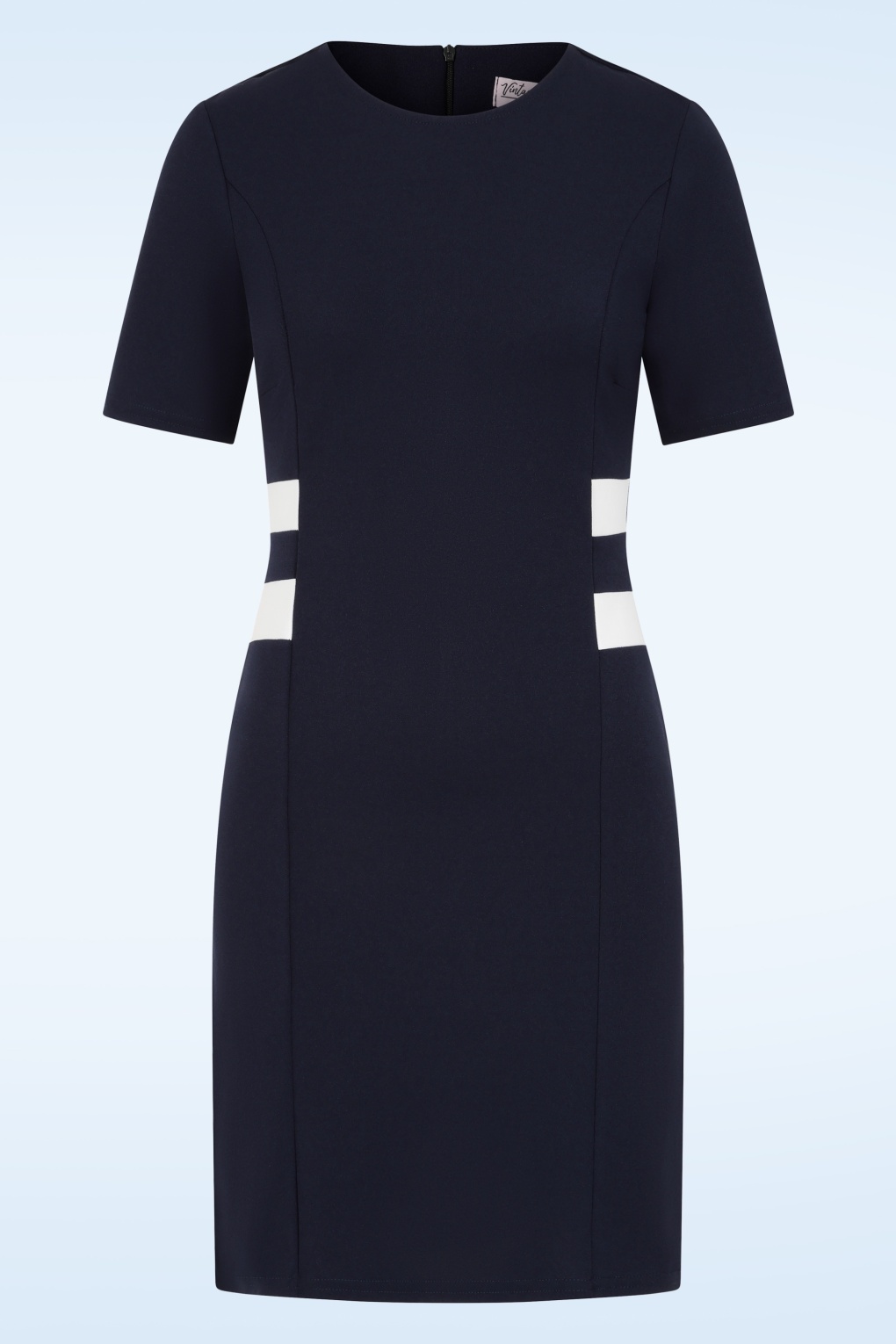 285979-Vintage-Chic-56054-Navy-White-Stripe-Pencil-Dress-001W-full