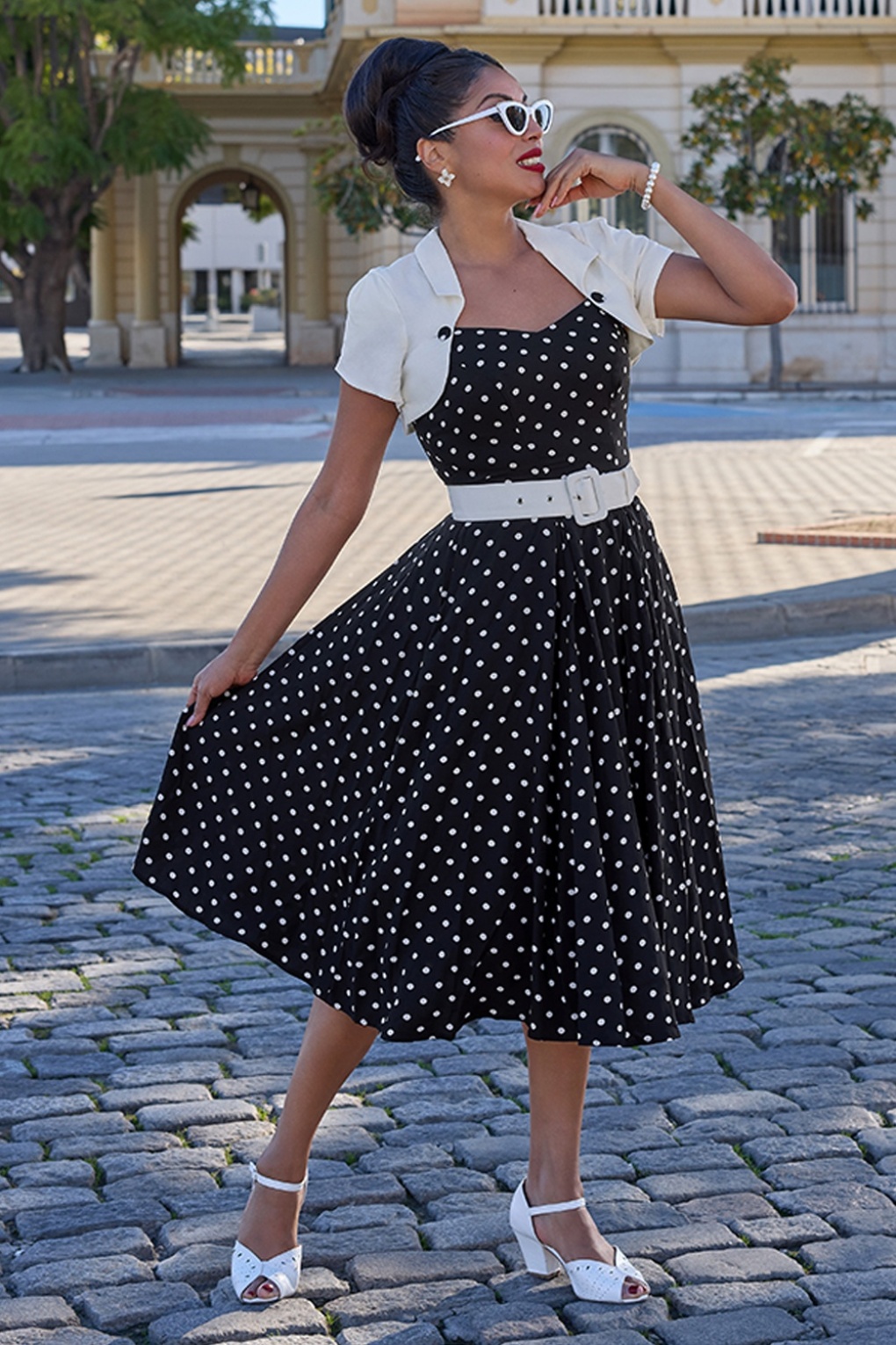 286021-Miss-Candyfloss-56160-Dress-Polka-Dot-Black-251127-006W-full