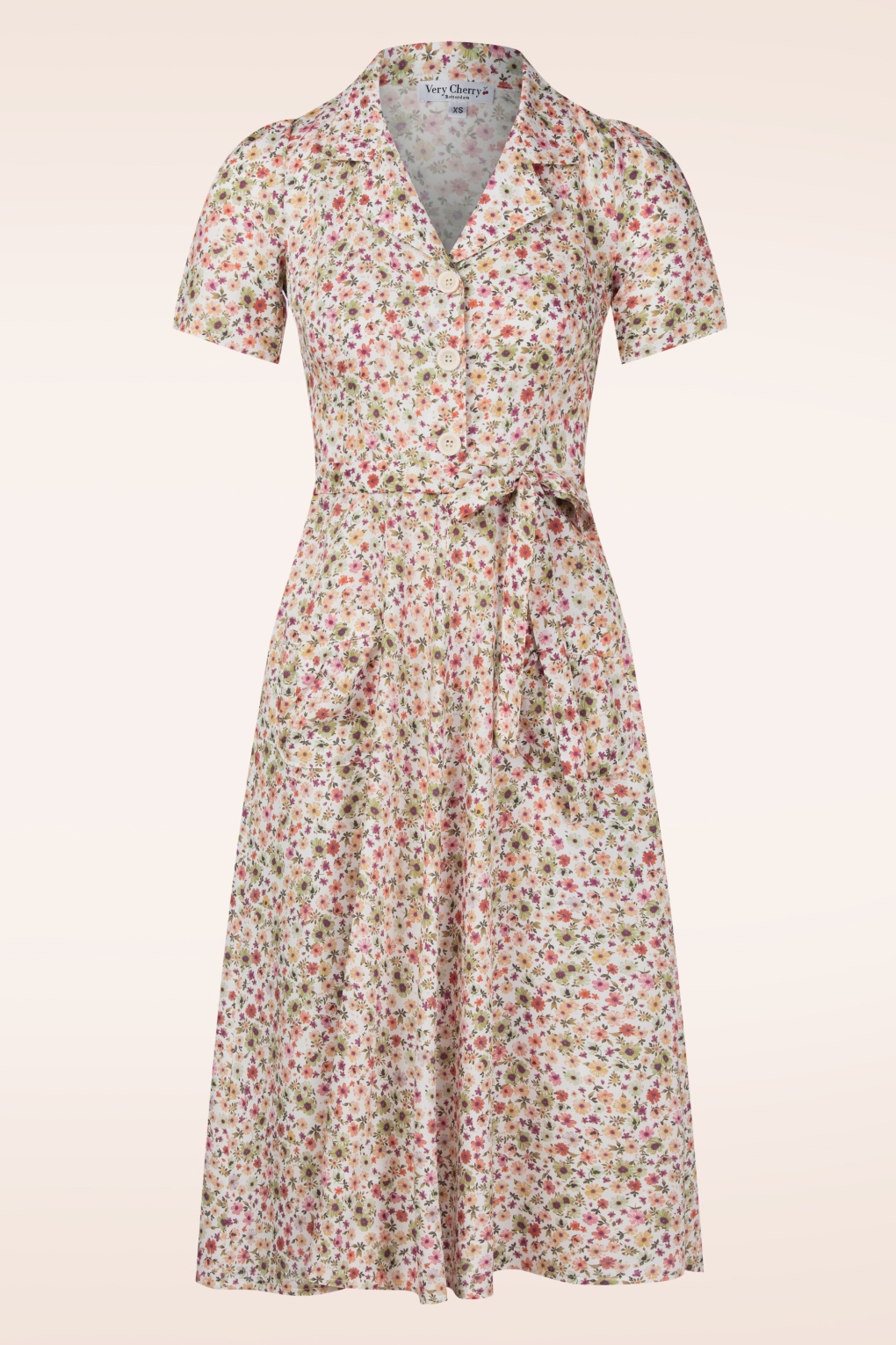 272470-Very-Cherry-52885-Revers-Dress-Midi-Swing-Floral-Offwhite-Multi-250228-003W-full