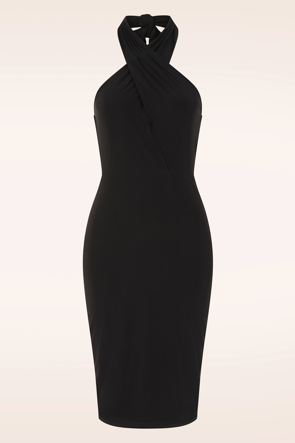 286950-Vintage-Chic-55945-Dress-Halter-Black-Pencil-260303-003W-full