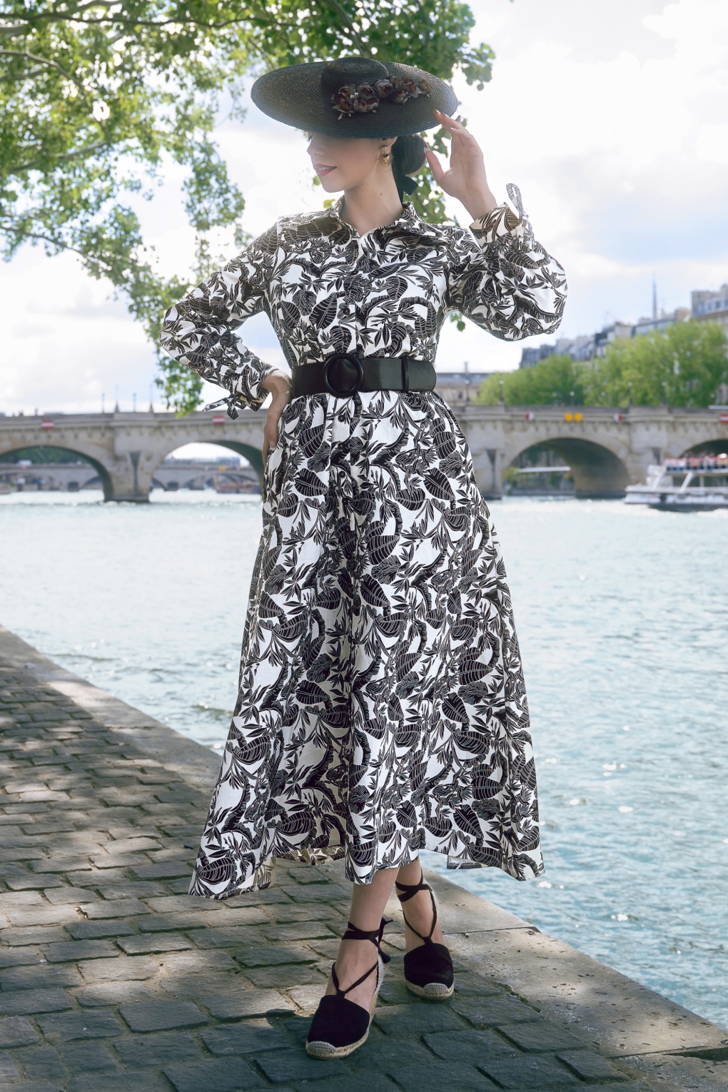 269851-Vintage-Diva-52338-Dress-Maxi-White-Black-Colette-240612-006MW-full