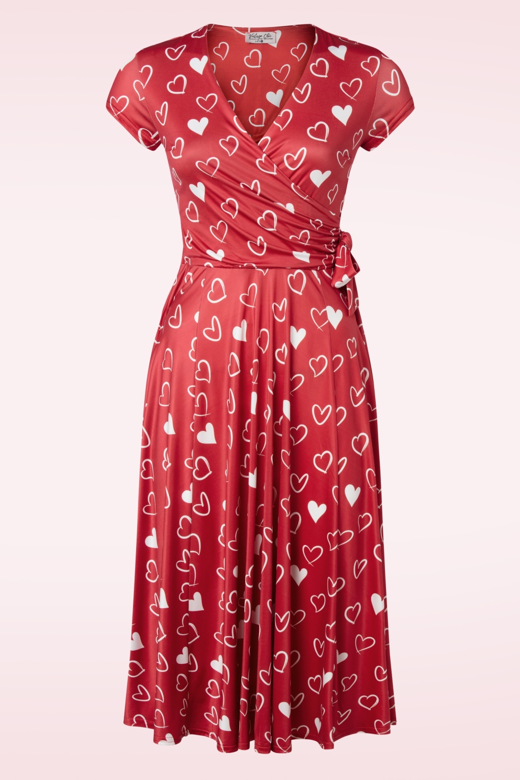 271235-Vintage-Chic-52780-Dress-Red-Cream-Love-Heart-250212-002W-full