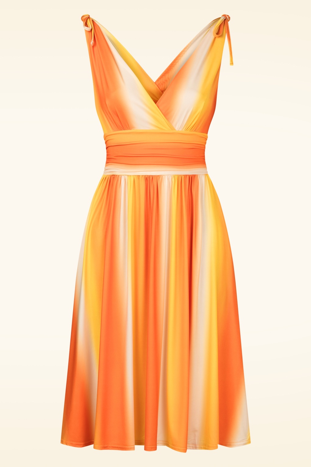 276433-Vintage-Chic-54335-Swing-Dress-Sleevless-Orange-Yellow-250521-001W-full