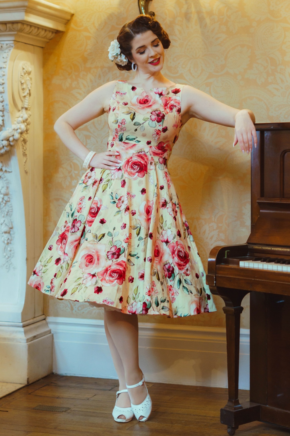 284865-Hearts-and-Roses-56033-Swing-Dress-V-Yellow-Floral-260130-021LW-full