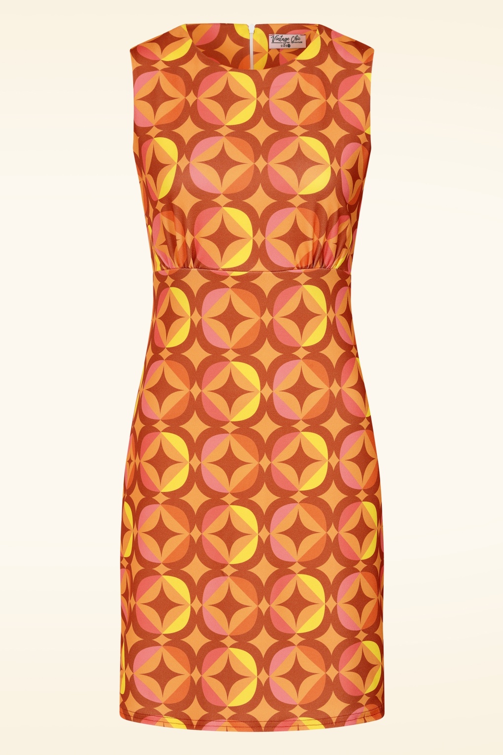 285887-Vintage-Chic-55818-60s-Orange-Dress-001W-full