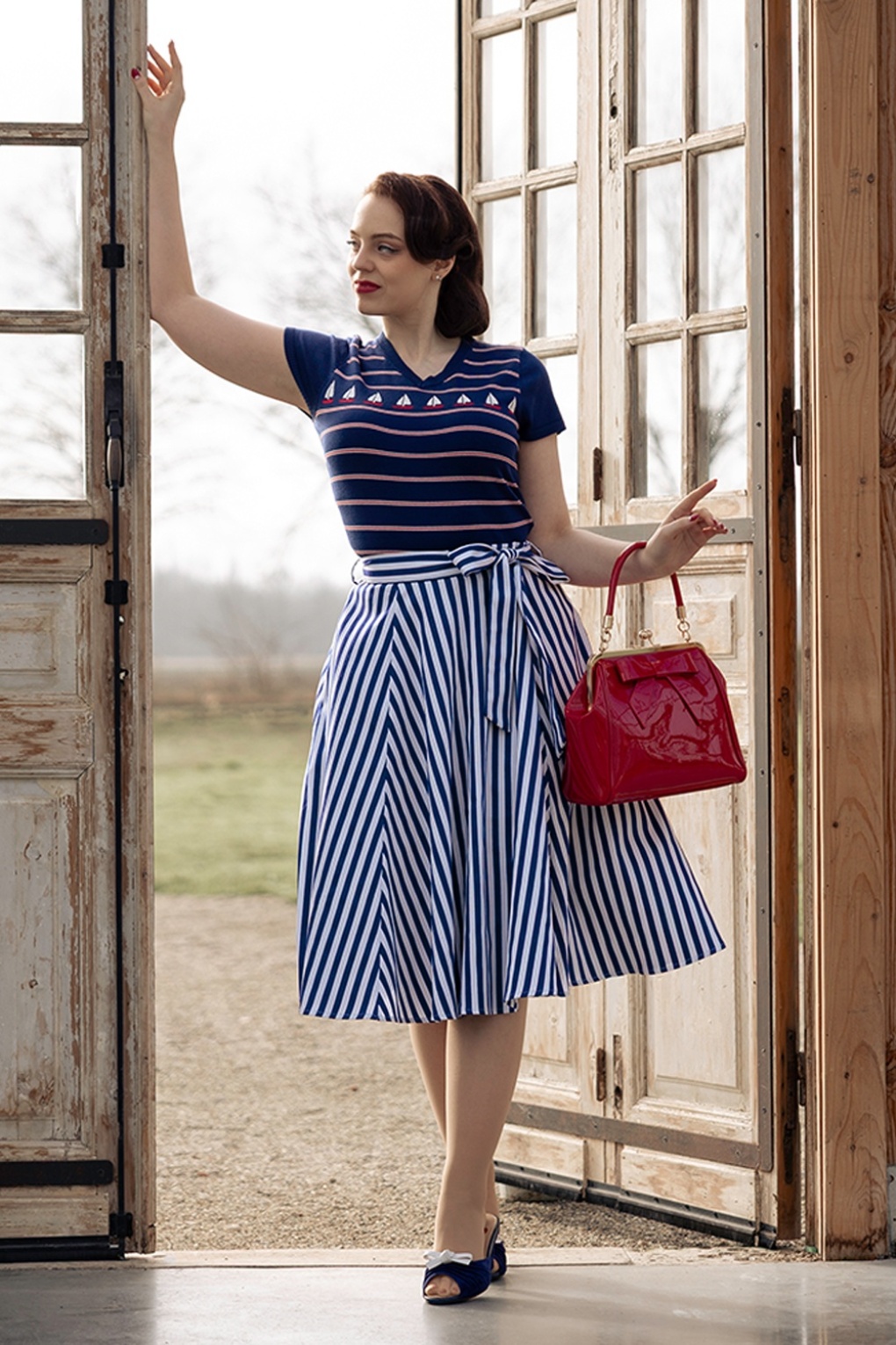 287038-Hearts-Roses-52587-Skirt-Swing-Stripe-Navy-White-250319-001MW-full