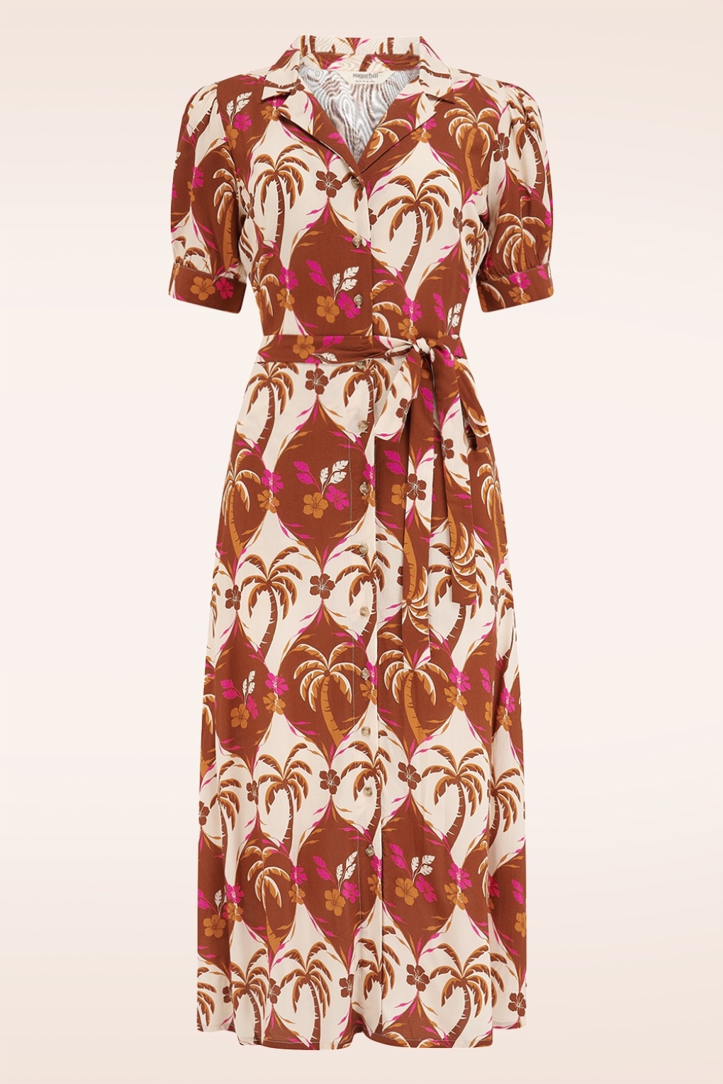 288889-Sugarhill-55386-Dress-Midi-Brown-Palm-250616-005W-full