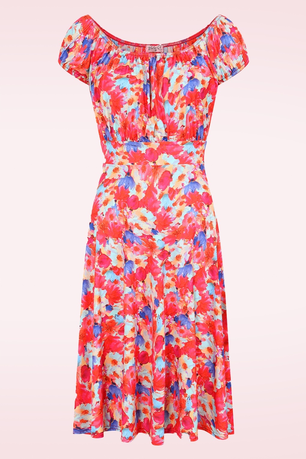 288951-Vintage-Chic-56064-Camille-Petal-Watercolour-Swing-Dress-Multi-260415-001W-full
