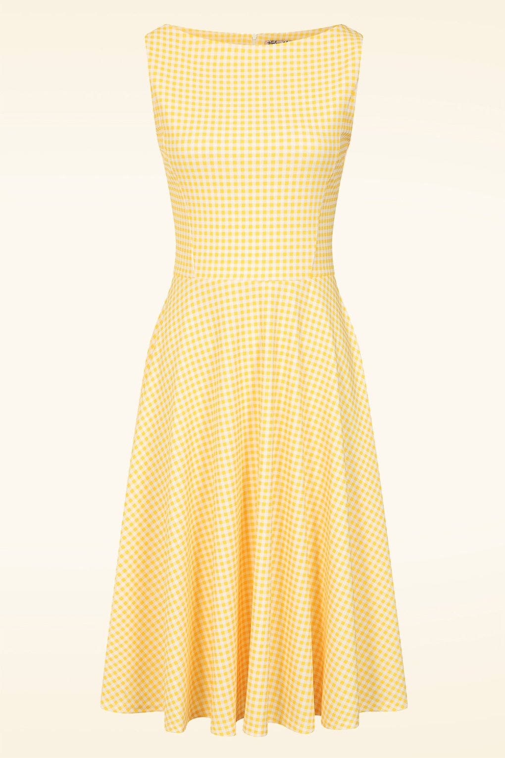 289049-Vintage-Chic-56519-Julie-Gingham-Swing-Dress-Yellow-260415-002W-full