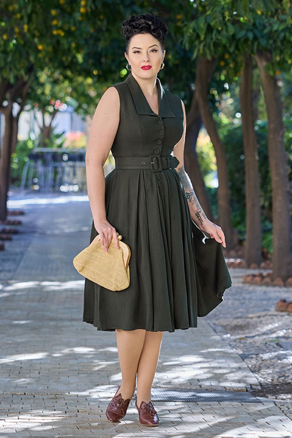 289465-Miss-Candyfloss-56171-Elyne-Wonda-Swing-Dress-Pine-Green-260430-002W-full